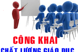 Công khai về chất lượng giáo dục của nhà trường