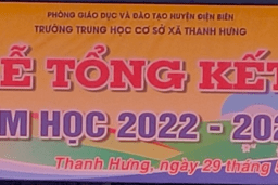 THCS xã Thanh Hưng long trọng tổ chức lễ tổng kết năm học 2022- 2023